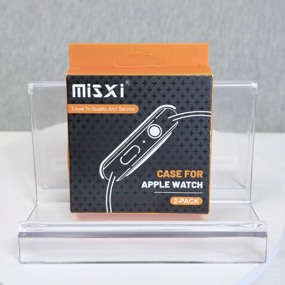 Misxi 2-Pack Apple Watch Case Series 10 11 46mm Rose Gold Transparent Hard Bmpr